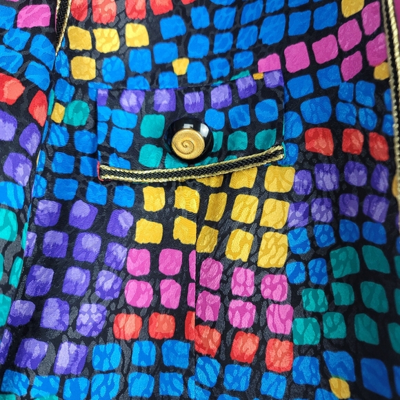 Vintage Don Elliott Crop Rainbow Jacket size medium/ large - Picture 4 of 12